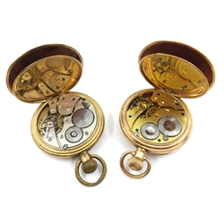  Gold plated Waltham pocket watch and one other Limit pocket watch  