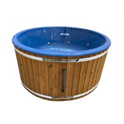 Deluxe - fibreglass circular hot tub with cover, electric heater - unused - THIS LOT IS TO BE COLLECTED BY APPOINTMENT FROM DUGGLEBY STORAGE, GREAT HILL, EASTFIELD, SCARBOROUGH, YO11 3TX