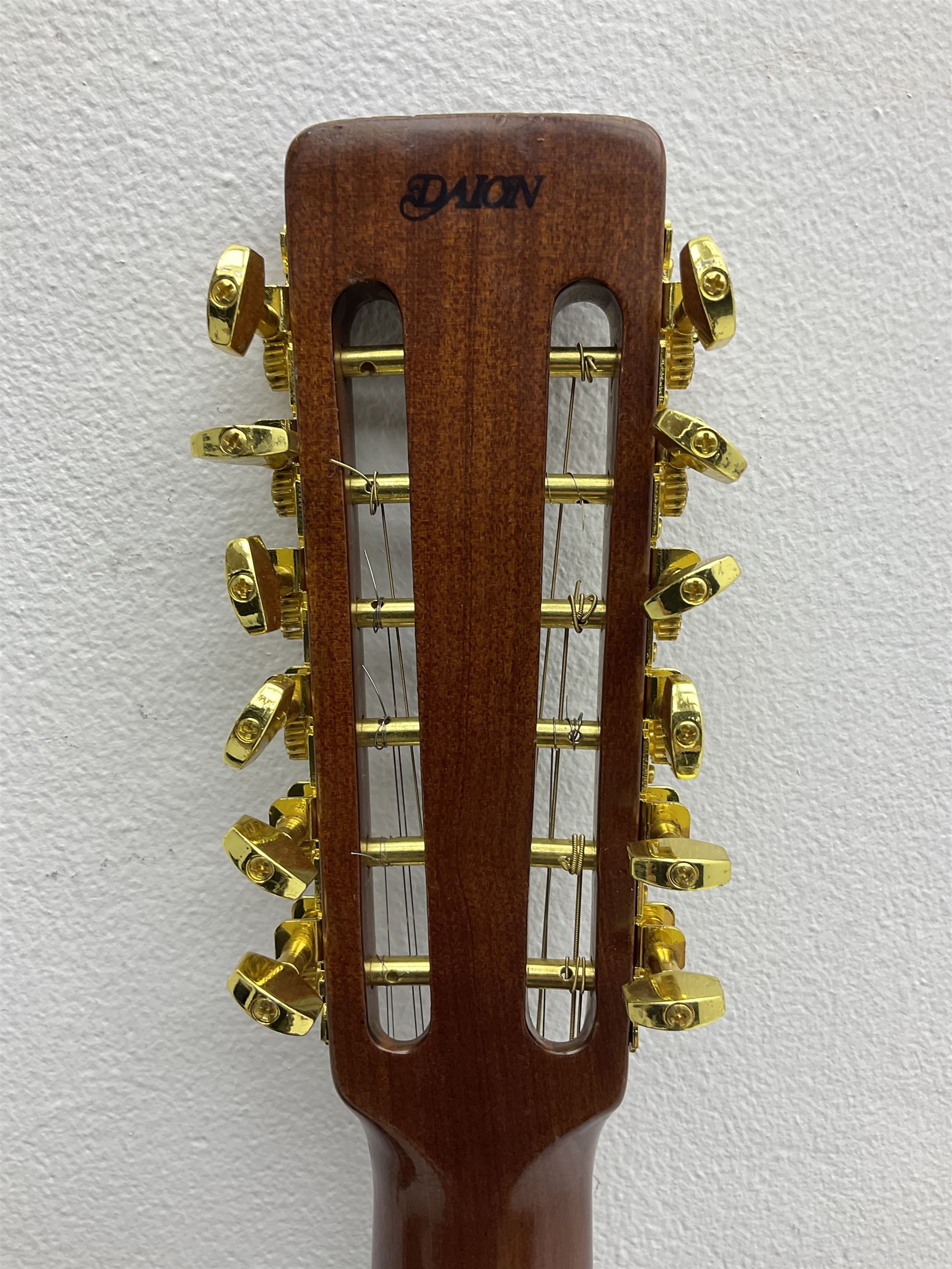 Vintage Daion twelve-string acoustic guitar L107.5cm; in hard carrying case