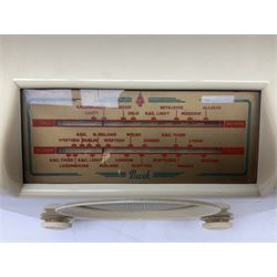 1950s Bush Type DAC 90A valve radio in cream Bakelite case, H23cm W29cm D19cm, together with Bush Type DAC 10 radio in brown Bakelite case