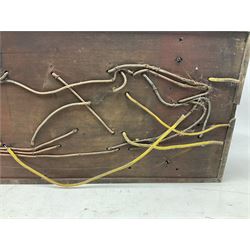 Railway  repeater signal box, with signals for train on line and arrival, H97cm