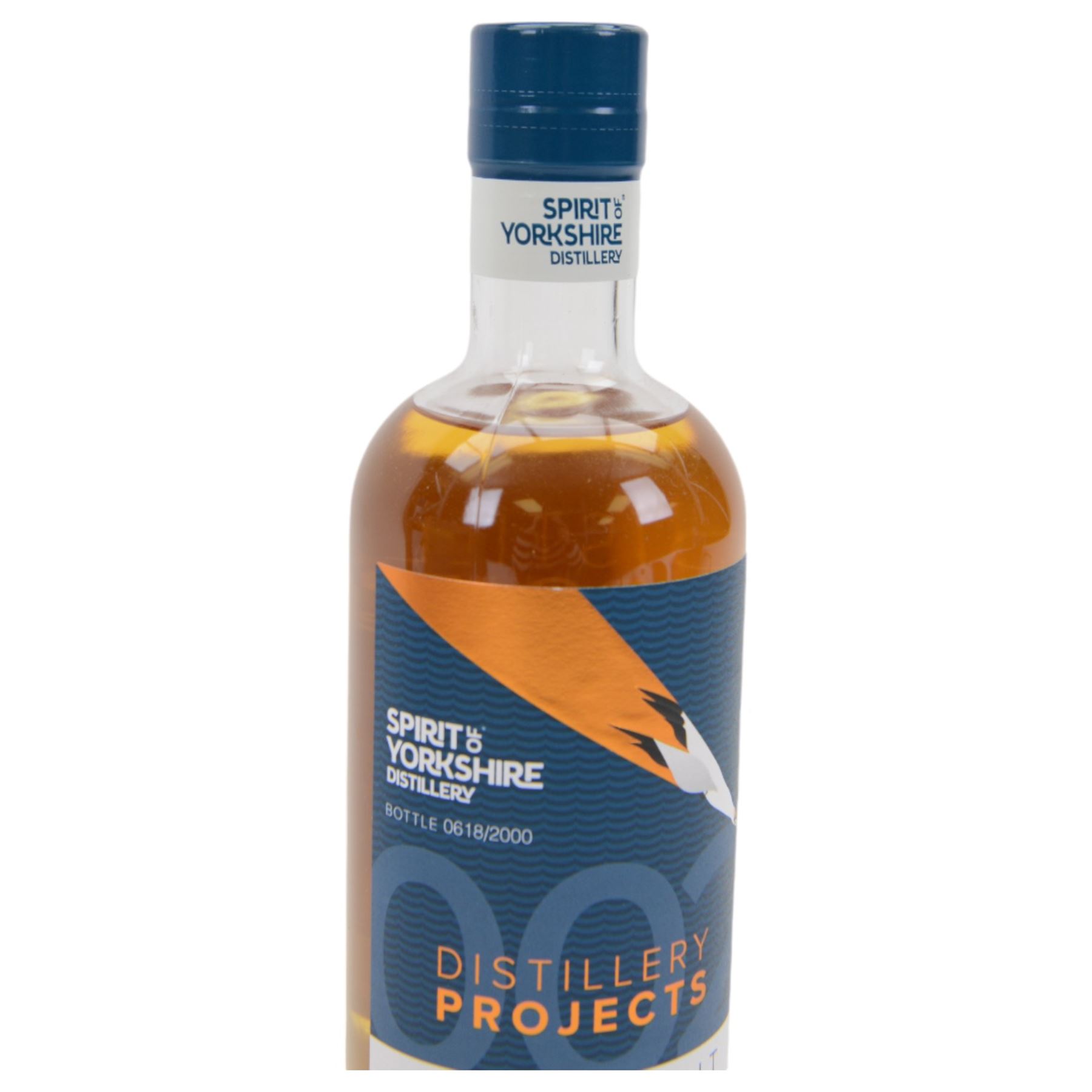 Spirit of Yorkshire Distillery, distillery projects maturing malts, full set of six, projects 001-004 70cl 46% vol and project 005, 006 50cl 46% vol 