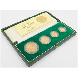  Royal Mint 1980 'Gold Proof Set', five pounds to half sovereign, with certificate, in original box of issue  