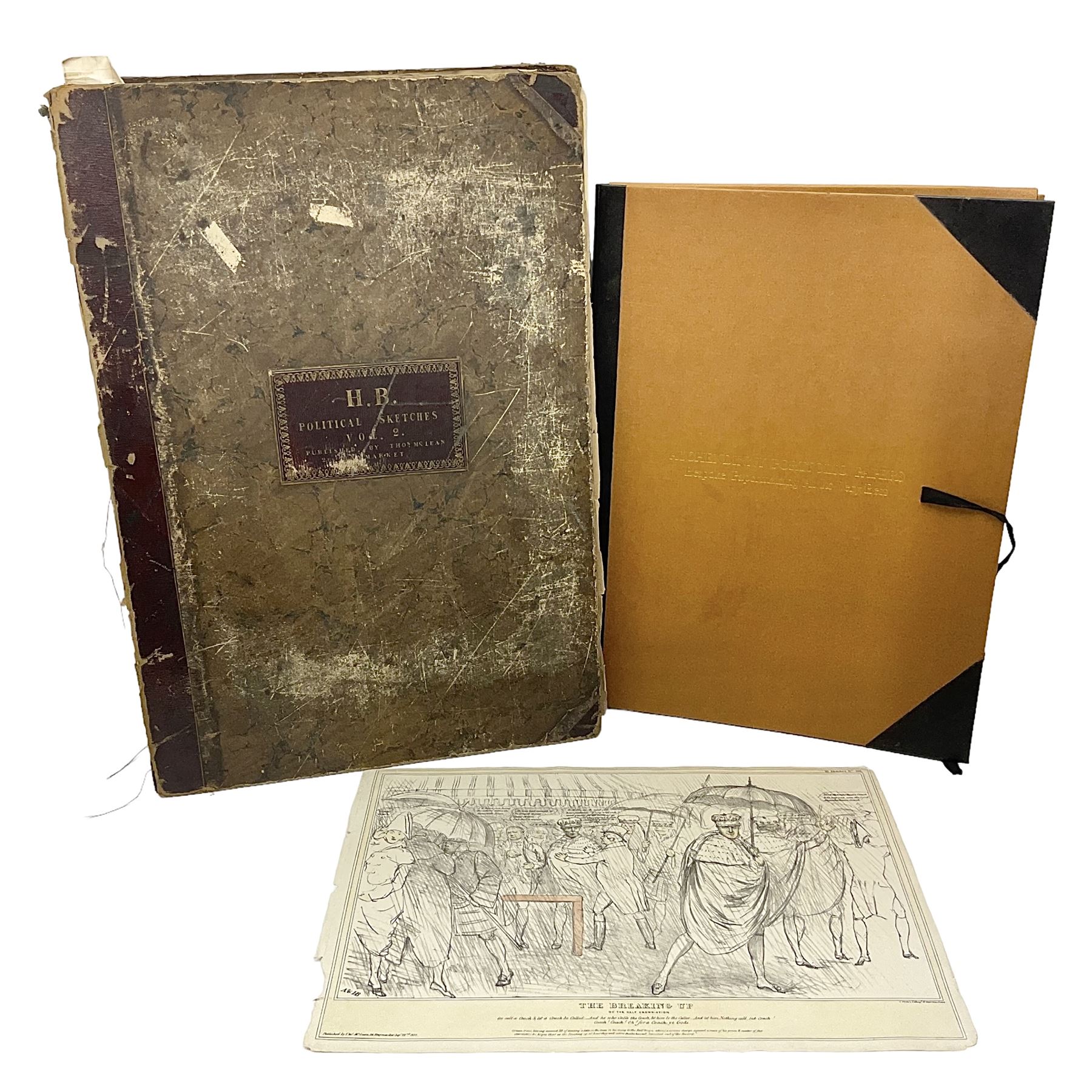 Doyle, John, pseud. H.B.; Political Sketches by H. B., volume 2 (only), published Thos. McLean, circa 1832, and a folio of loose sketches