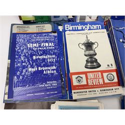1931 F.A. Cup Final Birmingham City printed silk handkerchief, quantity of Birmingham City football programmes, and Tufty Club silk handkerchief