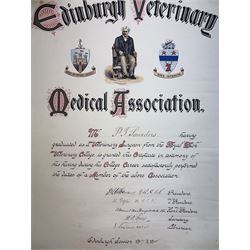 Group of ten medals awarded to Major P.T Sanders; George V OBE, Queens South Africa medal with five clasps Cape Colony, Orange Free State, Transvaal, South Africa 1901 and South Africa 1902, 1914 Star, WWI British War medal, Victory medal with M.I.D. oak leaves, General Service medal with Kurdistan clasp, WWII Defence medal, 1939 - 1945 medal, King George V Jubilee medal and George VI Coronation medal, together with matching miniature medal set and ribbon bar, Moise Dreyfuss stop watch Mk II, no.3907, PT Sanders bible from 24th company 8th battalion Imperial Yeomanry, photographs and other military items    
