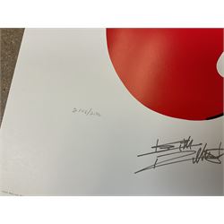 Rolling Stones - two limited edition 1994 Musicon International posters depicting the iconic John Pasche lips and tongue Stones logo surrounded by printed signatures, nos.2148/2500 and 2332/2500 with certificates 67 x 57cm, unframed
