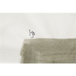 Ivan Peries (Sri Lankan 1921-1988 - Columbo '43 Group): Seated Man, watercolour on paper signed with initials and dated '82, 29cm x 21cm (unframed) 
Notes: Ivan Peries was a founding member of the '43 group, a 20th century modern art group in Columbo (previously British Ceylon) in the mid-20th century. This picture was part of a large series of similar works produced by Peries and begun in 1982, they are all dated '82 regardless of the production date in order to preserve continuity. The V&A museums contains three very similar works part of this series. 
Provenance: The vendor was a very close friend of the artist and his family. These works were acquired from the wife of the artist - Veronica Peries, during the time she lived at Southend on Sea - UK. 