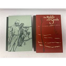 Folio Society; twenty two volumes, to include Vanity Fair, The Riddle of The Sand, The Necklace & Other Stories, Under Milk Wood, Barnaby Rudge etc 