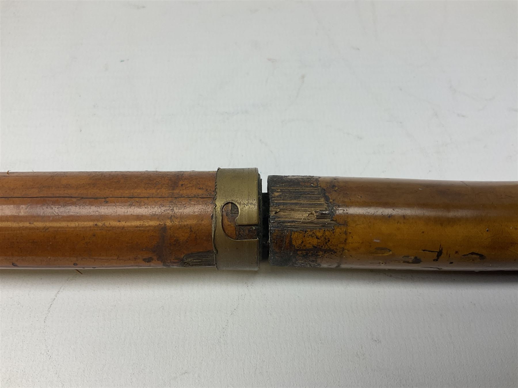 Late 19th/early 20th century sword stick/walking cane with 38cm fullered steel blade 85cm overall