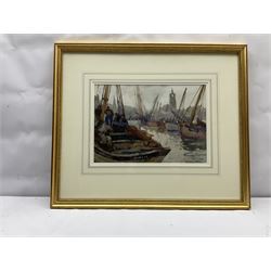 Joseph Richard Bagshawe (Staithes Group 1870-1909): Fishing Boats in Tarbert Harbour Argyle, watercolour signed 23cm x 33cm
Provenance: with Simon Wood, Brockfield Hall, York, label verso