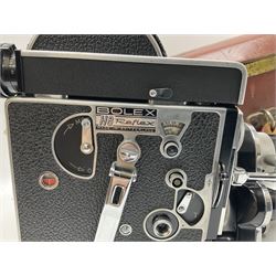 Paillard Bolex H8 RX cine camera body, serial no.195008, with 'Kern Paillard Vario Switar 36EE 1:1,9 f=8/36mm H8 RX' lens, serial no. 955497, in fitted leather carrying case  