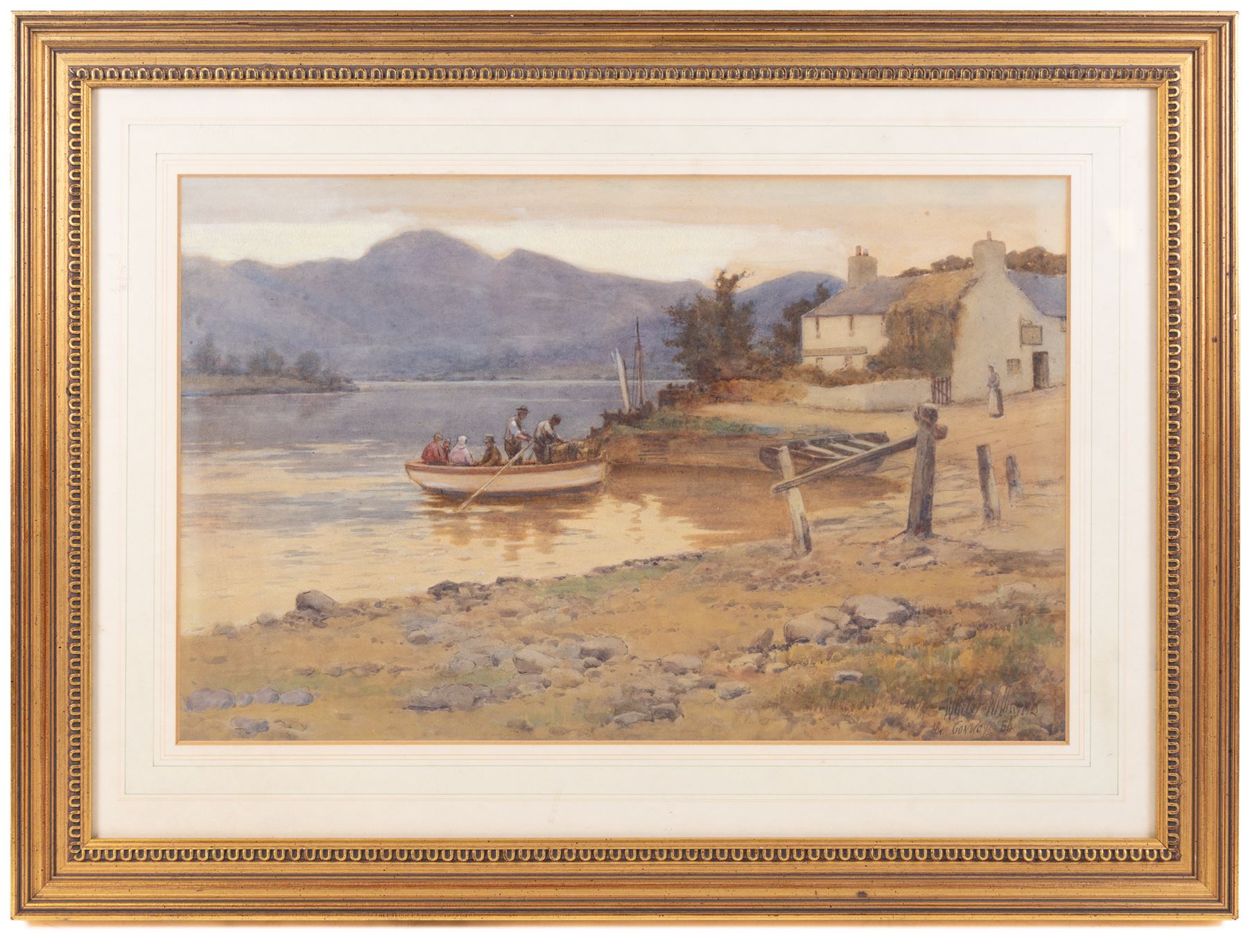 Walter Williams (British 1834-1906): 'Near Conway', watercolour signed titled and dated '56, 37cm x 58cm  