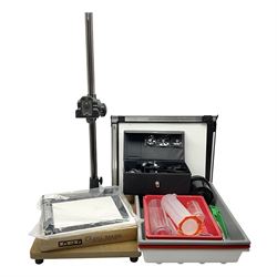 Photography equipment, to include Leitz Valoy II enlarger, development trays, easel mask etc   