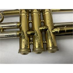 Besson Stratford brass trumpet L49cm; in carrying case with mouth-piece