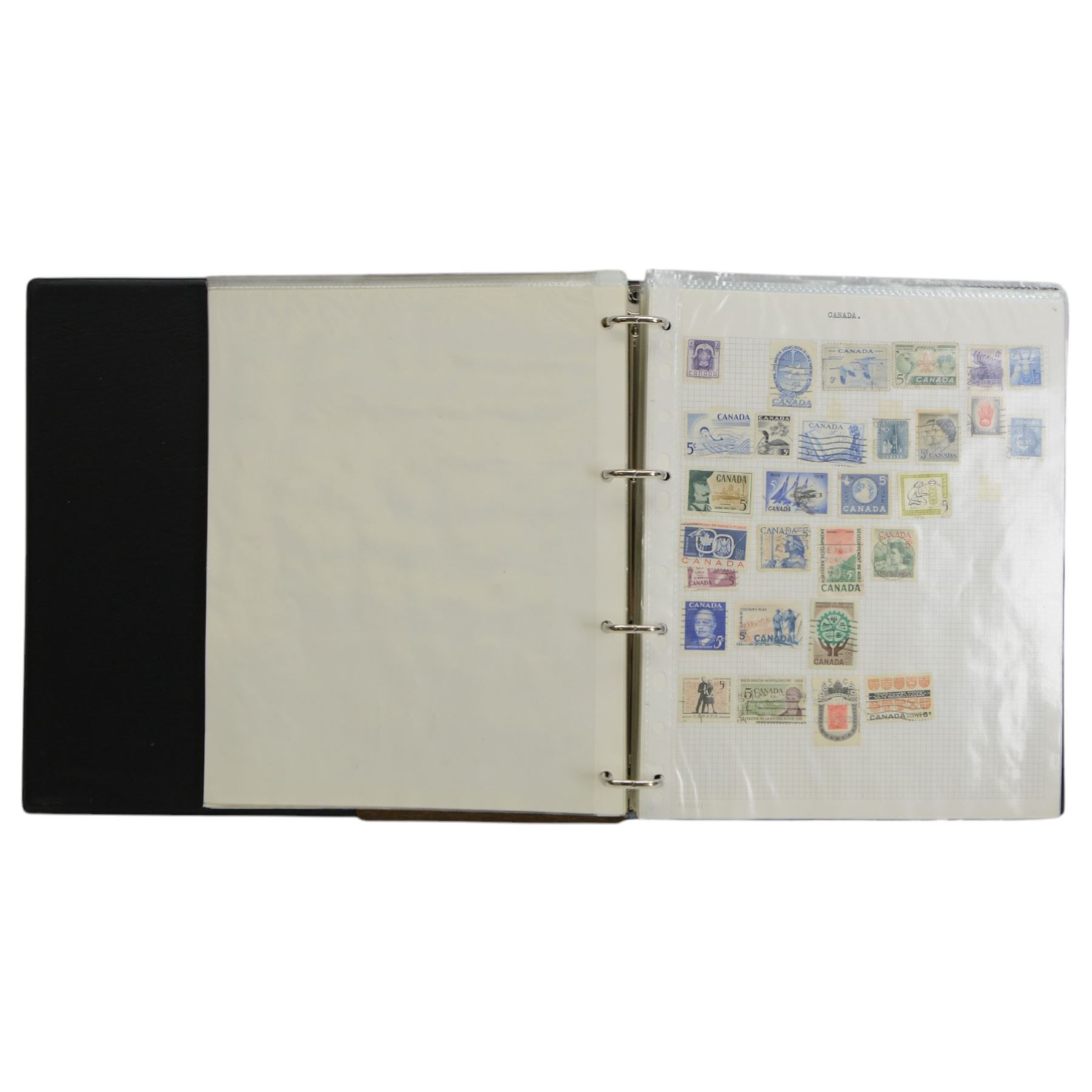 World stamps including Australia, Zimbabwe, Nigeria, Pitcairn Islands, Gilbert and Ellice, Bulgaria, Chile, United States of America, Tunisia, Poland, Greece, China etc, housed in ten ring binder folders
