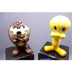  Three Warner Bros. figures - Taz and Tweety, both boxed, and unboxed Scooby Do H32cm  