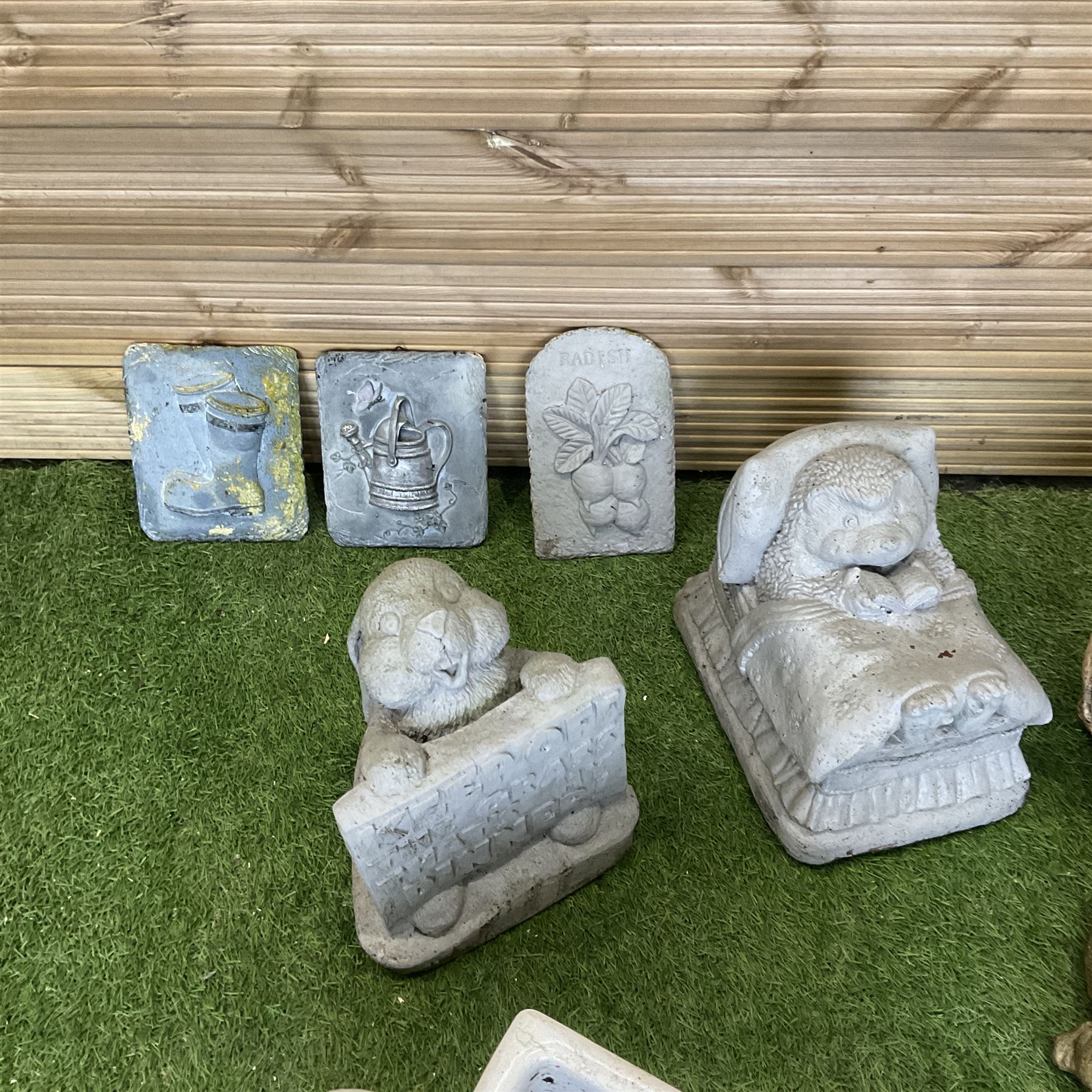 Collection of composite stone garden figures and ornaments - THIS LOT IS TO BE COLLECTED BY APPOINTMENT FROM DUGGLEBY STORAGE, GREAT HILL, EASTFIELD, SCARBOROUGH, YO11 3TX