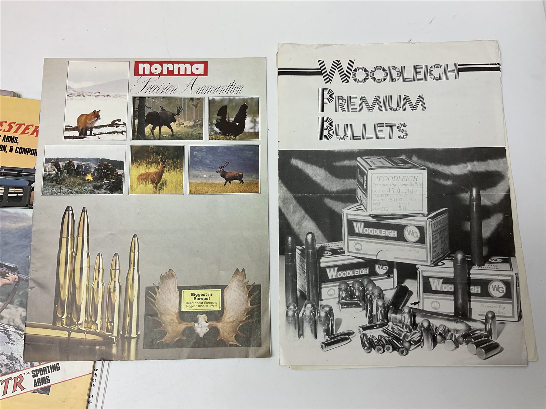 Collection of books, pamphlets and catalogues on guns and shooting including Colin Greenwood: Rook & Rabbit Rifle. 2006; Frank de Haas: Bolt Action Rifles. 1984 and Single Shot Rifles and Actions. 1969; Ian Skinnerton: .577 Snider-Enfield Rifles and Carbines. 2003 and two Small Arms Identification Series booklets; two Collectors Guides on Air Rifles by D.E. Hiller etc; and Bruce Bairnsfather Bystander's Fragments From France No.4