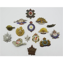  Collection of Commonwealth sweetheart brooches including Australian Commonwealth military forces, Canada first mounted rifles, provenance - a Private Yorkshire collector (15)  
