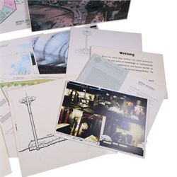 Collection of ephemera and original watercolour paintings relating to the creation of 'Space Odyssey: The Arthur C Clarke Space Centre, Minehead', including two original watercolour concept paintings of the exterior views of the centre painted by Margaret Stella Murray Whatley and architectural drawings by DR Peter Smith Architects & Planners

Notes: The centre was proposed in 2000 but was never built.This item is from the private collection of Arthur C. Clarke's brother.
