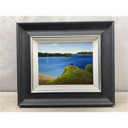 Tony Gittins (British 1970-): 'Easy My Troubles, That's What you Do', oil on canvas board signed, titled on printed label verso 27cm x 34cm 