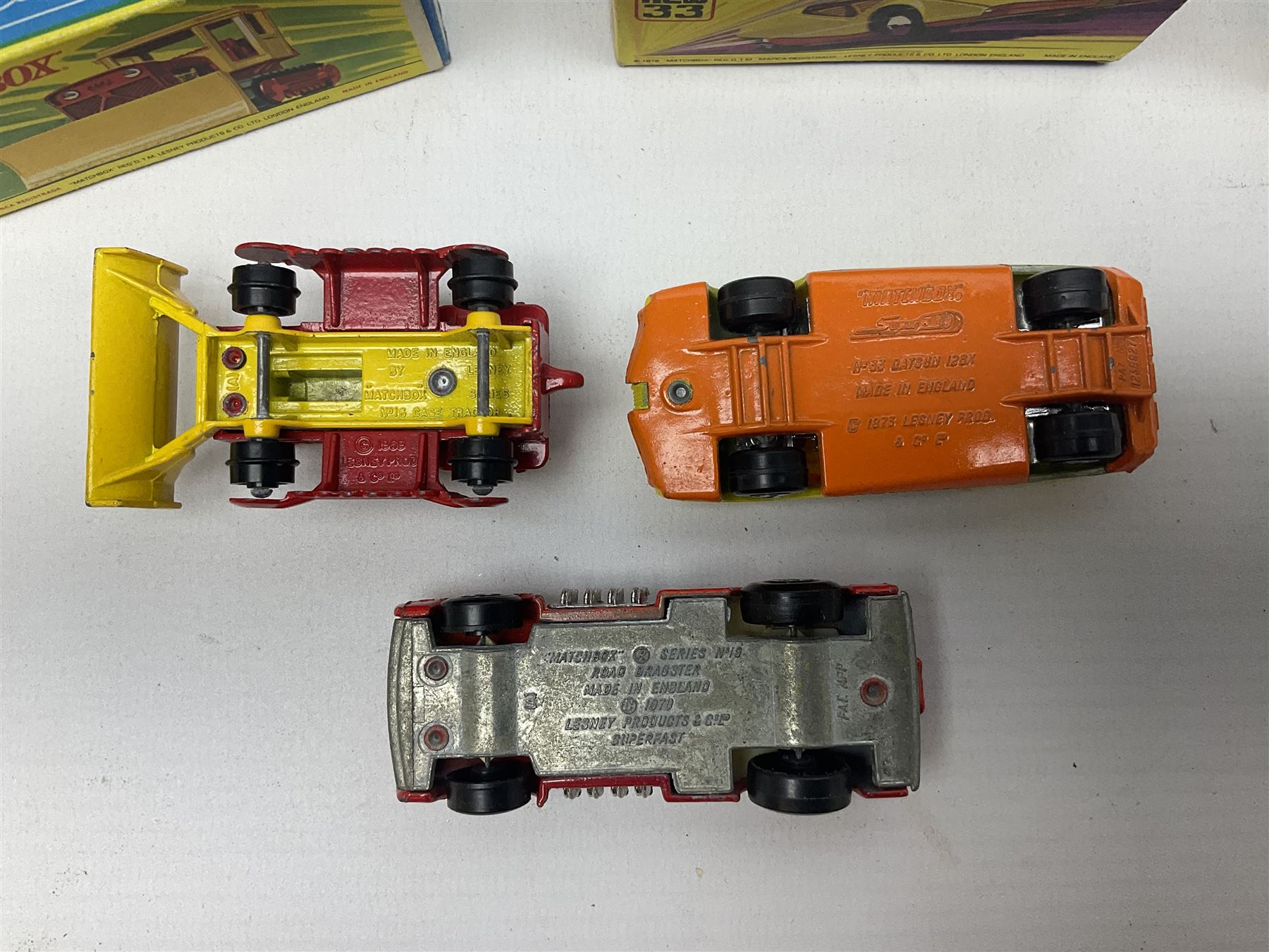 Lesney Matchbox - fifteen 1-75 Series comprising Nos.1e, 9e, 12c, 13d, 16d, 17f, 19e, 20c, 22c, 23e, 29d, two x 31c, 33d and 35c; all boxed (15)