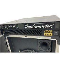 Stereomaster 1200D Amp, two D.A.S. subwoofer speakers, 200 watt speaker and lights