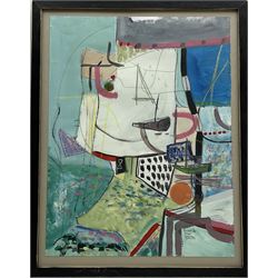 Martin Lanyon (British 1954-): 'Blustery Day St. Just Cornwall', gouache and pencil signed and titled 45cm x 34cm