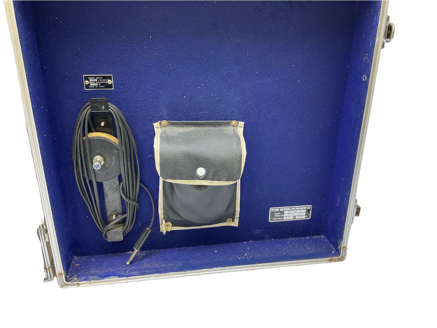 Pearl Musical Instruments Limited SS-101 amplifier No.7091 with integral flight case 48cm square