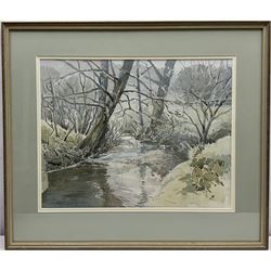 Herbert Rodmell (British 1913-1994): Codbeck Borrowby North Yorkshire in Winter, watercolour signed 34cm x 44cm
Provenance: Direct from the family of the artist.