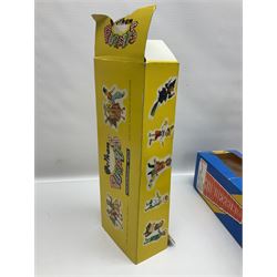 Three Pelham puppets - 'Brains' from Thunderbirds in blue/yellow box; Witch in yellow window box; and Macboozle in brown box (3)