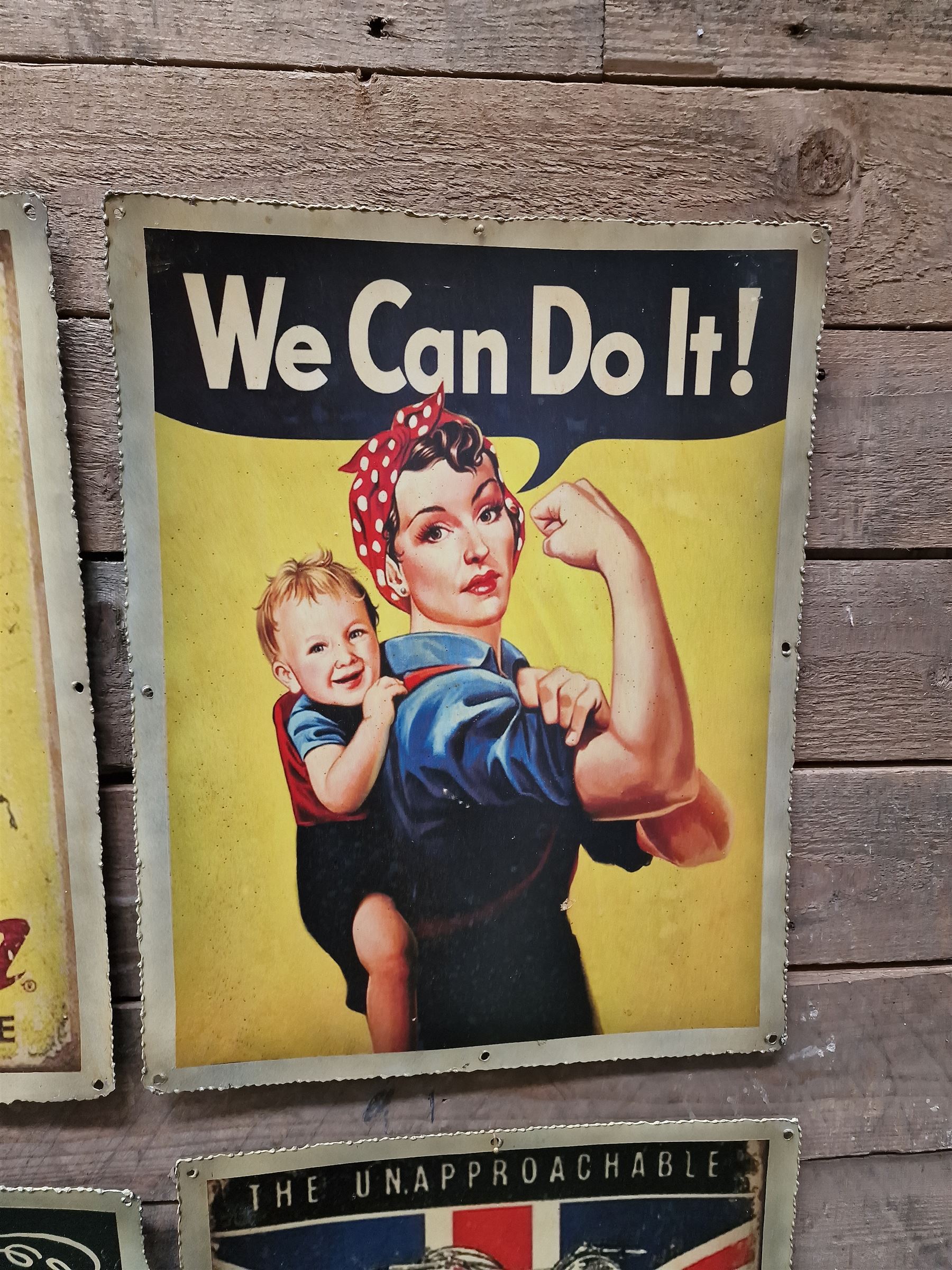 Set of six metal vintage style signs - THIS LOT IS TO BE COLLECTED BY APPOINTMENT FROM DUGGLEBY STORAGE, GREAT HILL, EASTFIELD, SCARBOROUGH, YO11 3TX