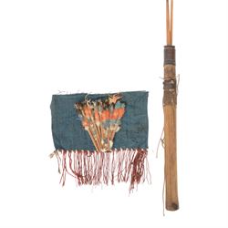South American Indian carrying bag for blow pipe darts, together with African quiver with ...