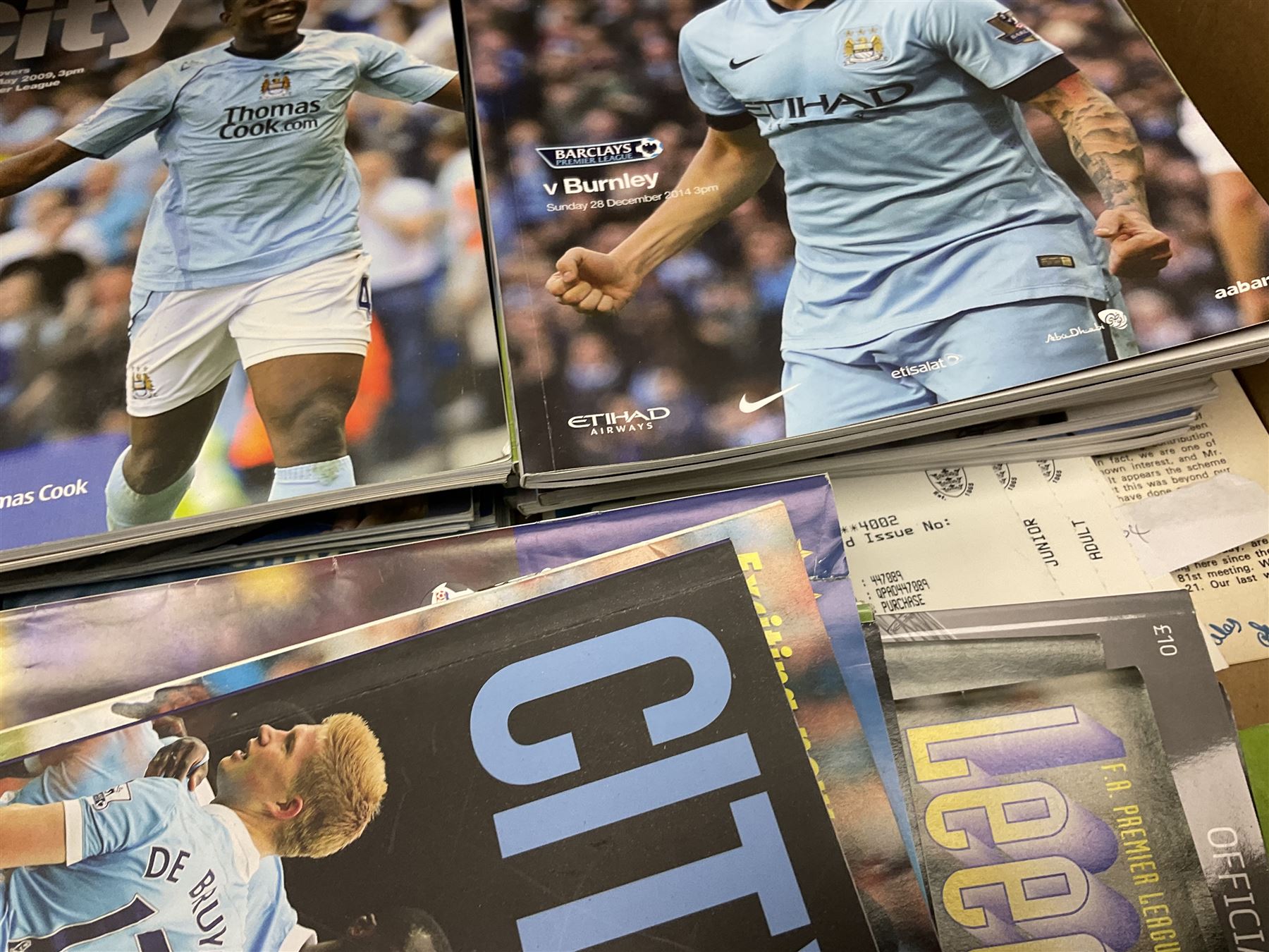 Large quantity of football match programmes, predominantly Manchester City, 1970s - 2019; together with F.A. Cup, League Cup and other programmes, booklets etc