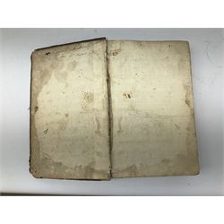 Three 17th century Lugduni (Lyon) printed books each with engraved title page in red and black comprising R.P. Corn Cornelii A Lapide .... Tomus Primus. 1690; R.P. Cornelii Cornelii A Lapide .... 1683; and Hortus Pastorum Sacrae Doctrinae Floribus Polymitus .... 1668. All folio with full calf bindings (3)
