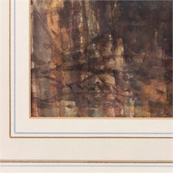 Stephen Frank Wasley (British 1848-1934): Fishing Boats at Dock End Whitby with the Abbey in the Distance, watercolour signed 36cm x 53cm