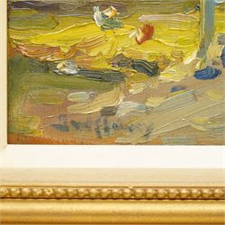 John William Howey (Staithes Group 1873-1938): Farmstead - Cast Eden, oil on board signed 24cm x 29cm