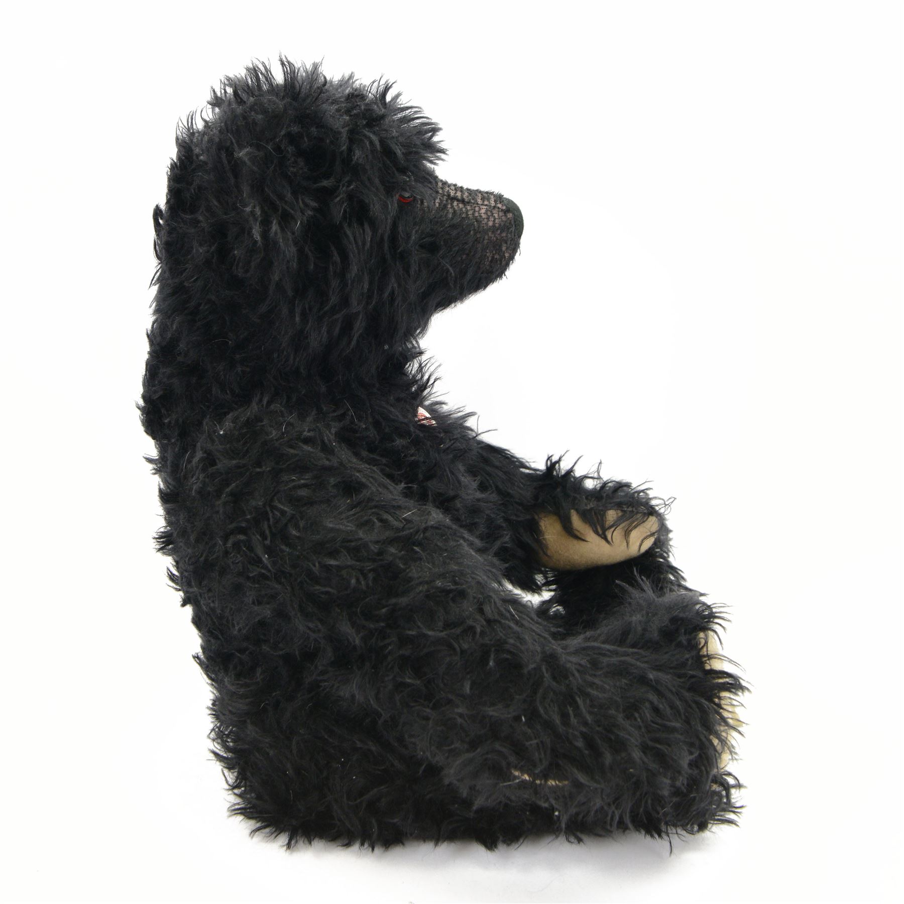 Limited edition Steiff bear 'Leo the 1912 Titanic Mourning Bear', white tag no. 662775 limited edition 9/1000, Danbury Mint Exclusive black mohair bear with ear button, chest tag and swing label, H61cm