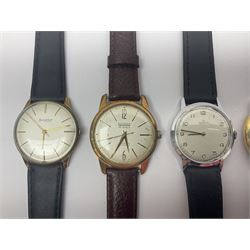 Two automatic wristwatches including Herculeo and Ramona and four manual wind wristwatches including Zenith, Swiss Watch Company and Accurist