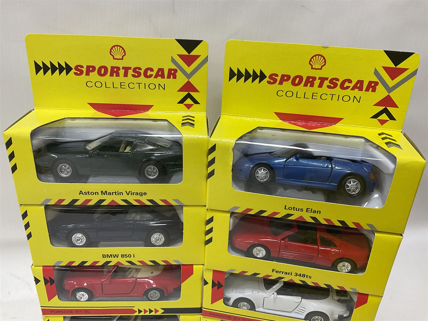 Shell/Maisto - twenty five 1:43 scale die cast cars comprising eighteen Shell and seven Maisto ‘Supercar Collection’ models with further 1:24 scale Maisto McLaren F1 model; all boxed (26) 