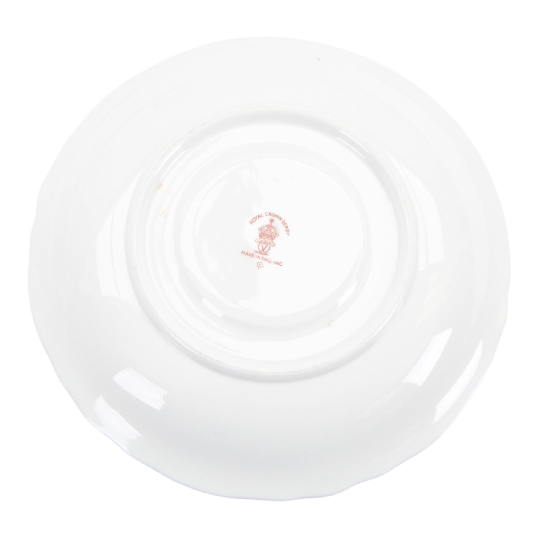 Royal Crown Derby imari patter 1128, six coffee cups and saucer, one side plate and oval twin handled dish