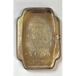 Rolex Precision ladies 9ct gold manual wind wristwatch, case No. 297900, silvered dial with Arabic hour markers, Chester 1955, on black leather strap