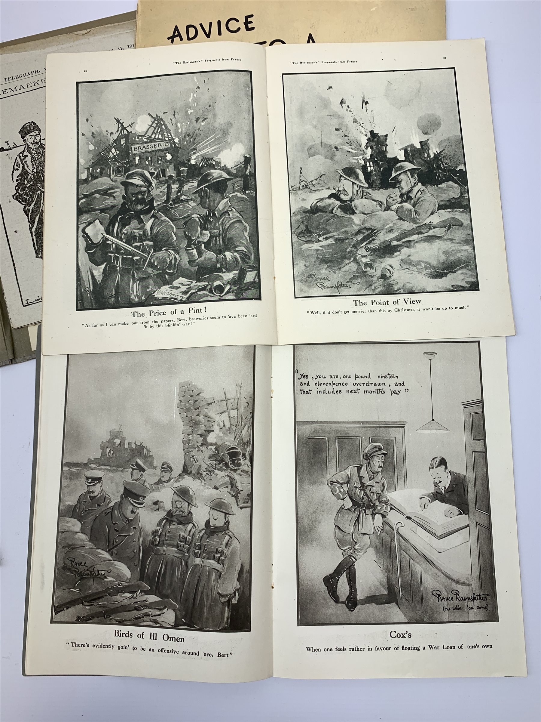 WW1 'Fragments from France Part Six' cartoons 1918