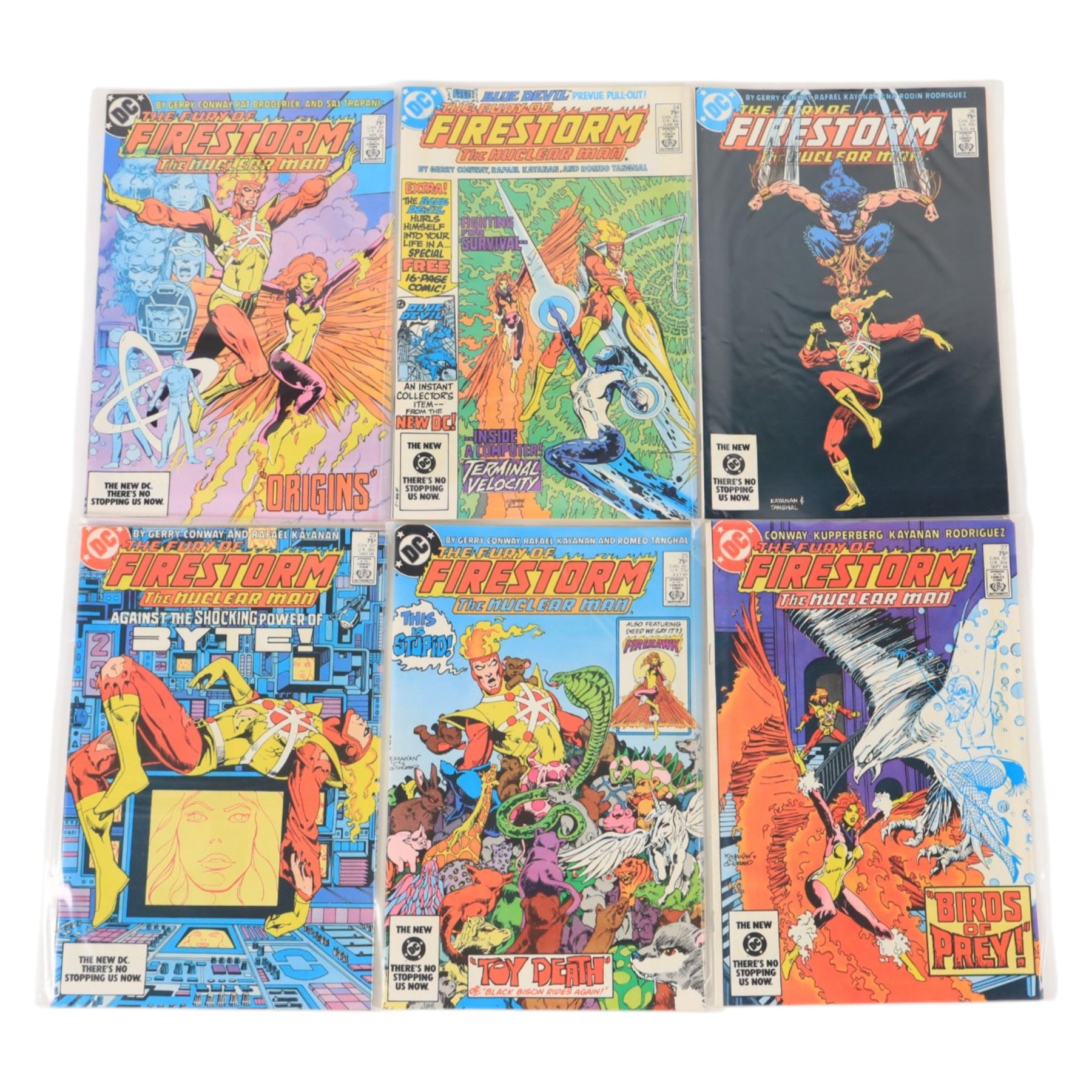 One-hundred and five DC Bronze Age and later 'Firestorm' comic books, spanning years 1978- 2006, comprising three Vol. 1 issues #1, #3 and #4, ninety-five Vol. 2 issues #1-#85, #87, #89-#92, #95, #97-#100, annuals #1, #2, #3, #4 and #5 and two 2006 Vol. 3 issues #28 and #30