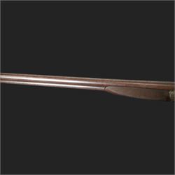 William Moore & Grey, 10 bore double trigger hammer gun, side by side double barrel with 81.5cm (32