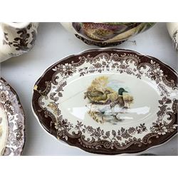 Royal Worcester Palissy Game Series pattern tea and dinner wares, to include two teapots, coffee pot, twelve cups and saucers in two sizes, four dinner plates etc (40) 