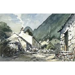 George Busby (British 1926-2005): 'Stonethwaite Cumbria', watercolour signed and dated '85, titled verso 17cm x 26cm 