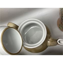 Denby tea wares, to include teapot, milk jug, covered sucrier, six cups etc, together with other collectables   