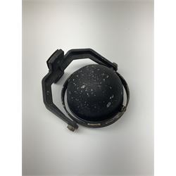 Silva Sweden small boat compass with black crackled gimbal mount L13cm overall